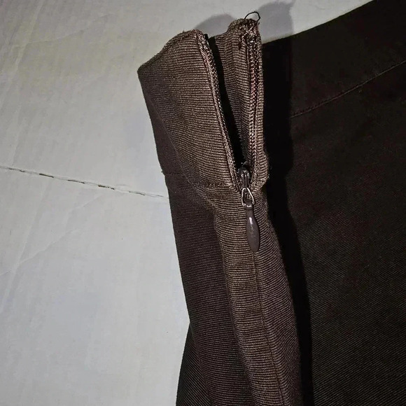 Boden A Line Aztec Sea Shell Chocolate Brown Knee Length Skirt SZ 16 - Picture 7 of 10